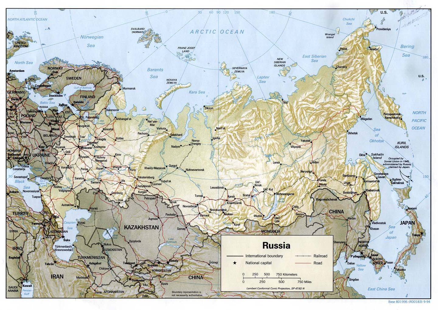 俄罗斯地形图,俄罗斯地图高清中文版