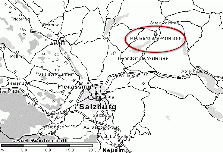 奥地利-萨尔茨堡地图