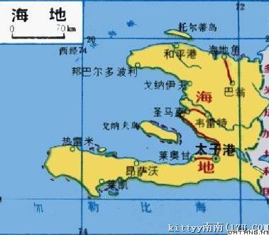 海地地理位置示意图