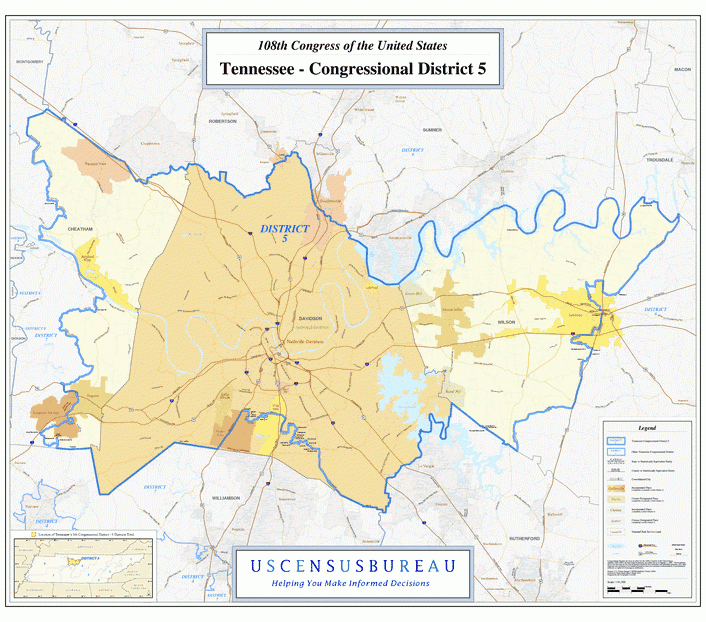 田纳西州(tennessee)行政区划图