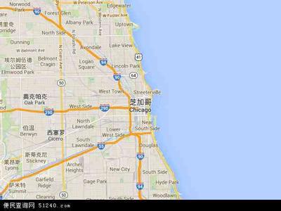 芝加哥地图_美国芝加哥地图中文版_高清_下载-世界地图