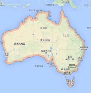 澳大利亚墨尔本地图