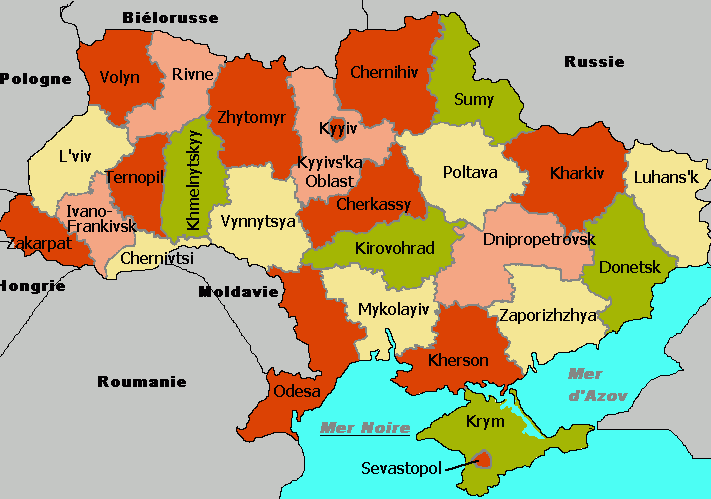 乌克兰独立地区地图图片