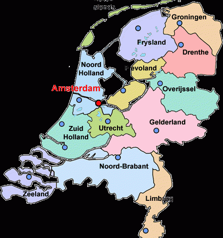 最新荷兰地图中文版