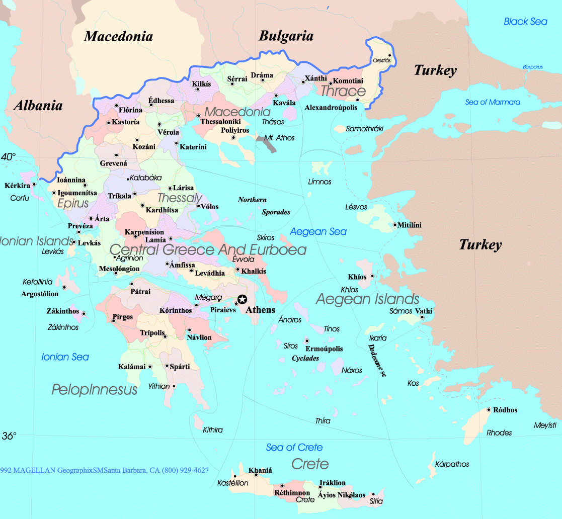 底比斯希腊地图图片