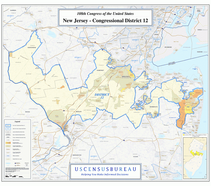 新泽西州(new jersey)行政区划图