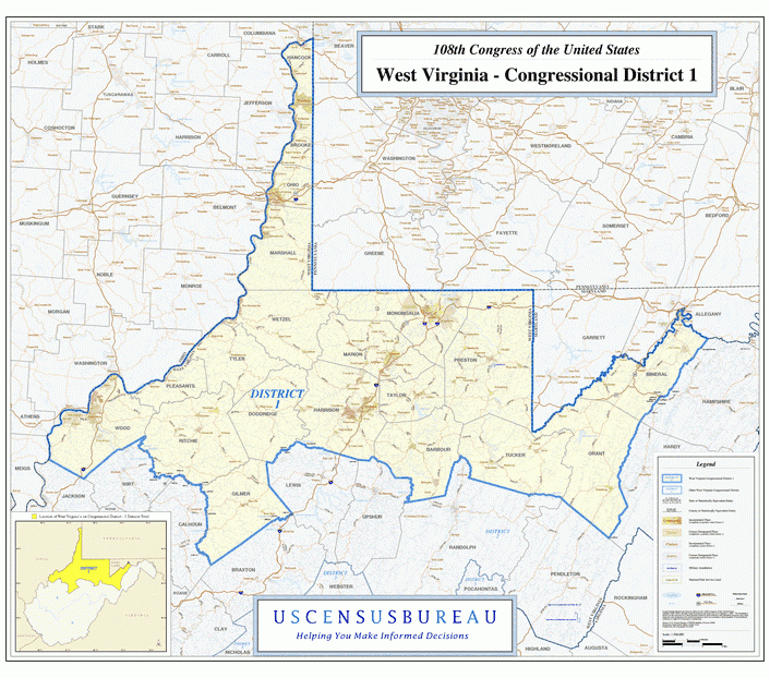 西弗吉尼亚地图(west virginia)