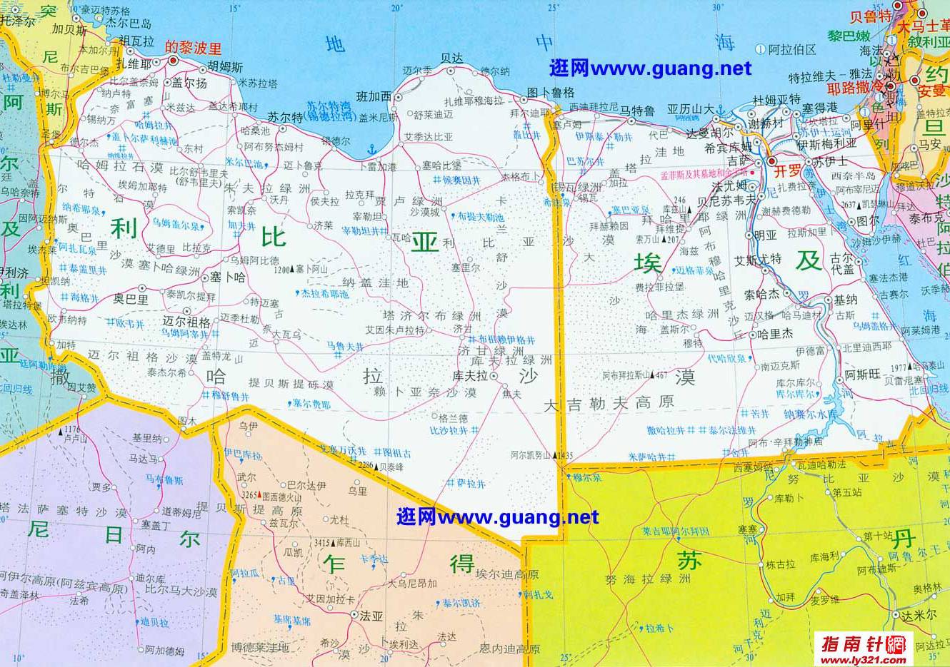 利比亚区号查询 利比亚地图全图 利比亚面积