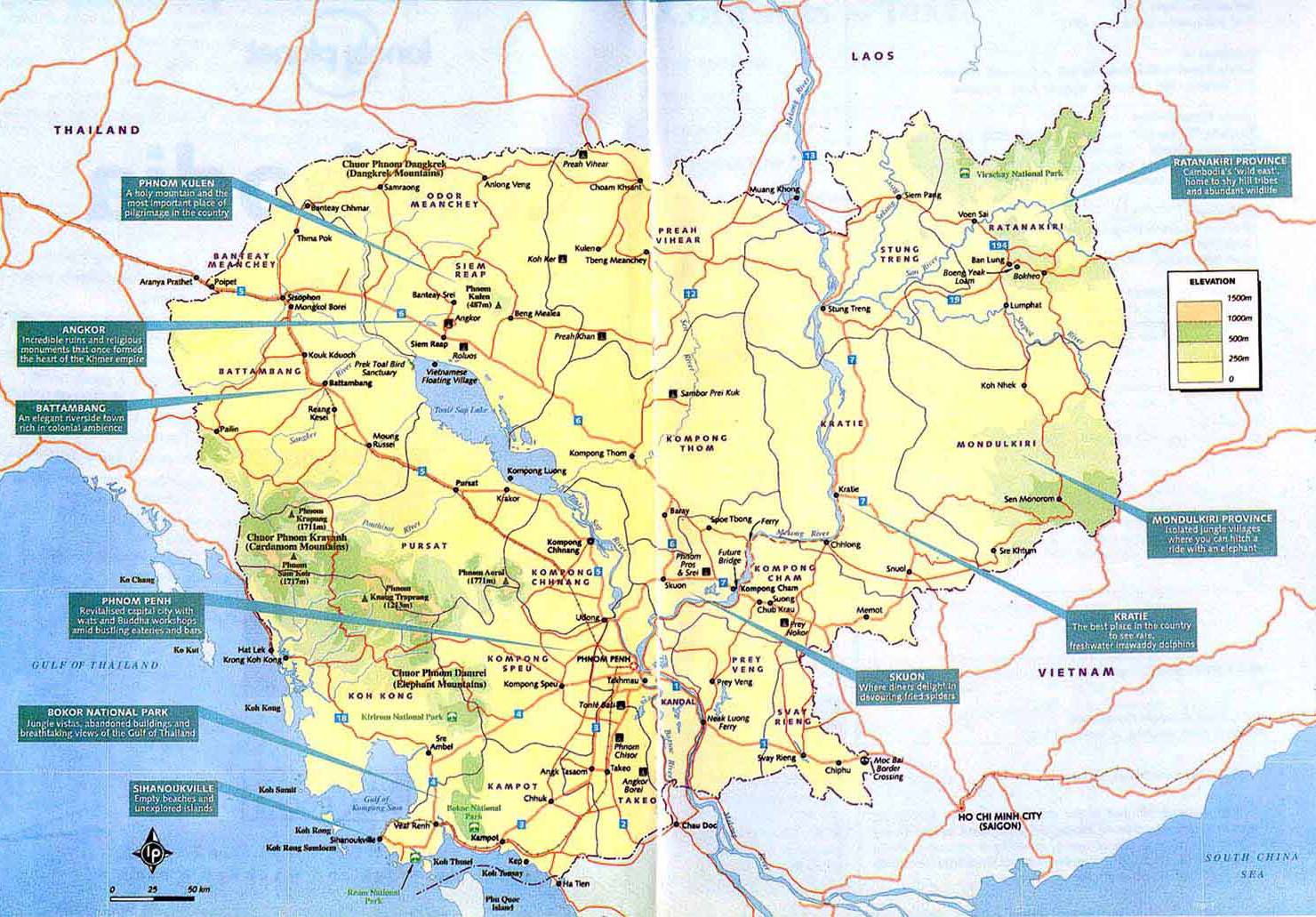 柬埔寨白马市地图图片