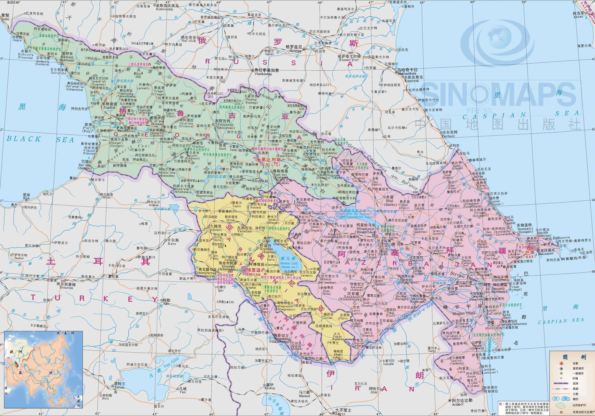 格鲁吉亚地图位置最大图片