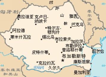 罗马尼亚地图