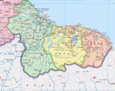 苏里南行政区划图图片